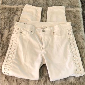 True religion lace up sides jeans